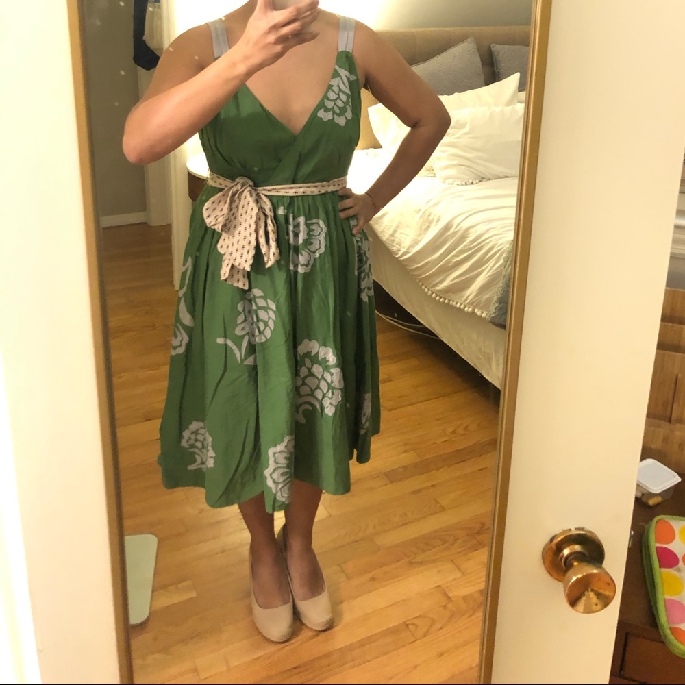 Vintage-style Anthropologie Dress in Green